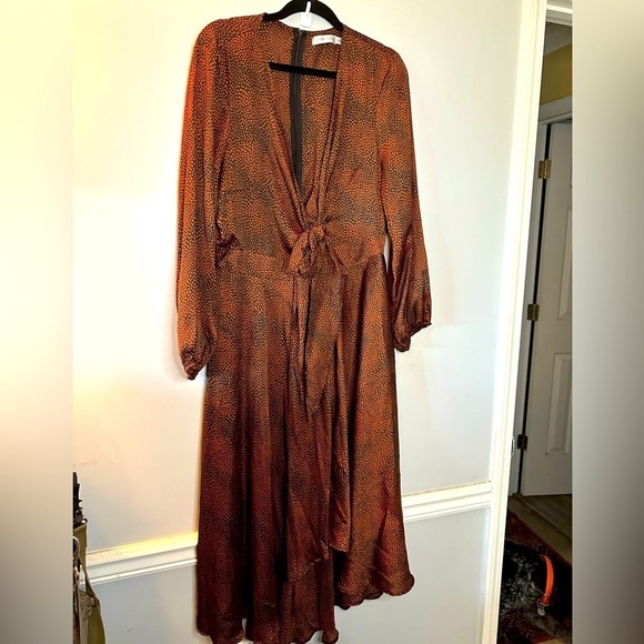 ESTER & CO. Dresses & Skirts - ESTER & CO HIGH LOW BROWN AND BLACK TIE FRONT DRESS 3XL
